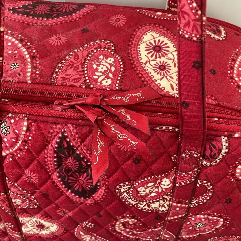 Vera Bradley Red Paisley Dog Carrier/Handbag